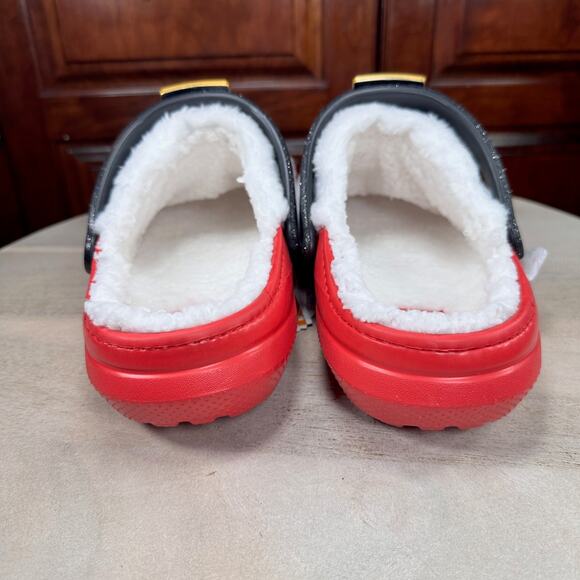 Crocs Classic Lined Santa Christmas Clogs Men’s Size 11 Red White Holiday NEW - Picture 14 of 15